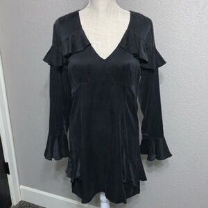 Elegant Black Ruffle Dress